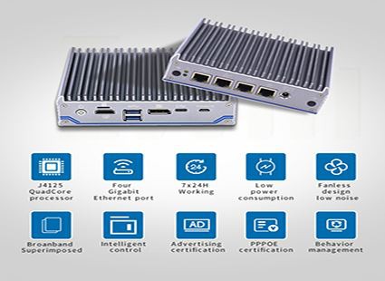 4 Lan J4125 Procesador de cuatro núcleos Firewall Mini PC